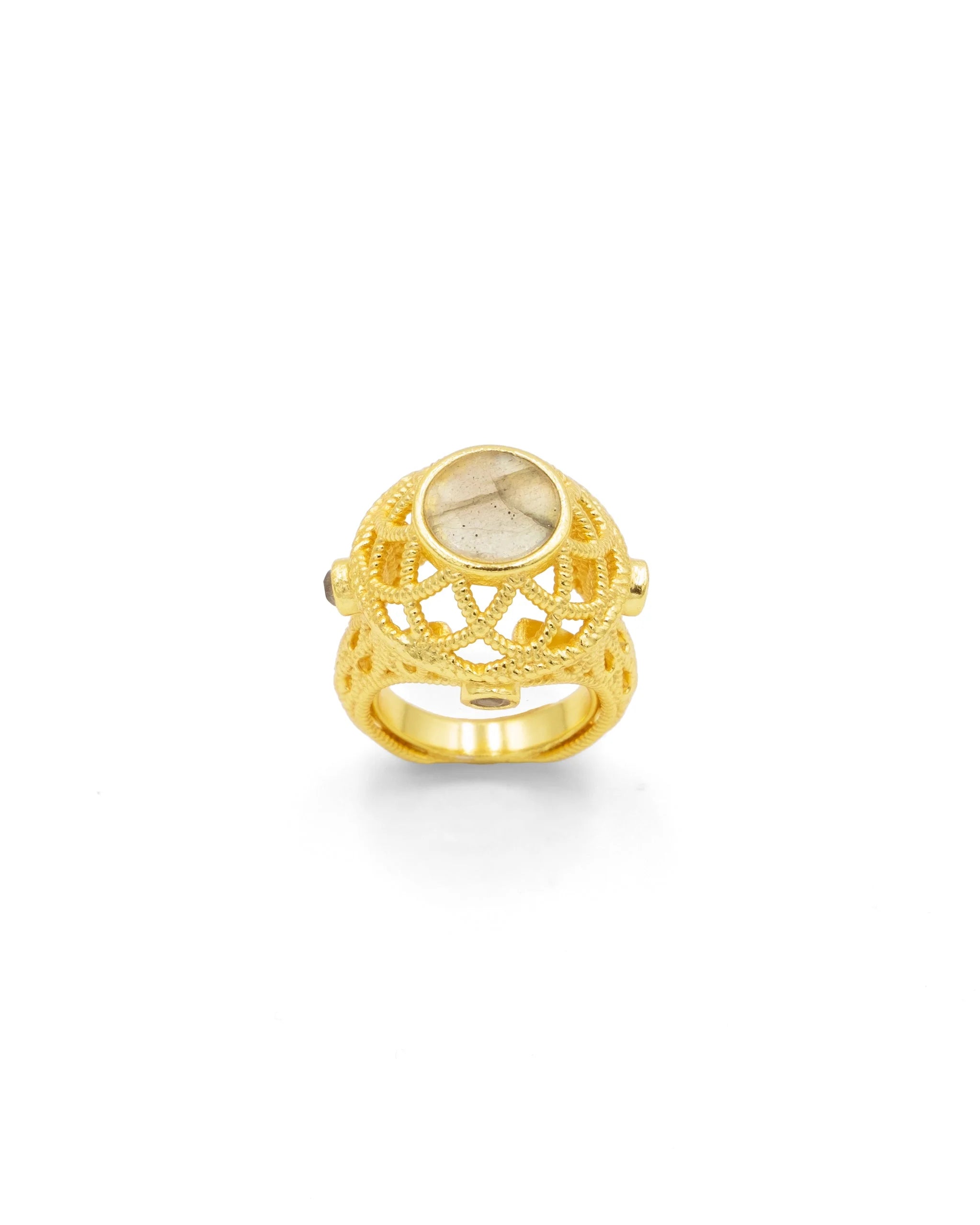 Anillo Dorado Kalu Labradorita Tiahra S404-LB