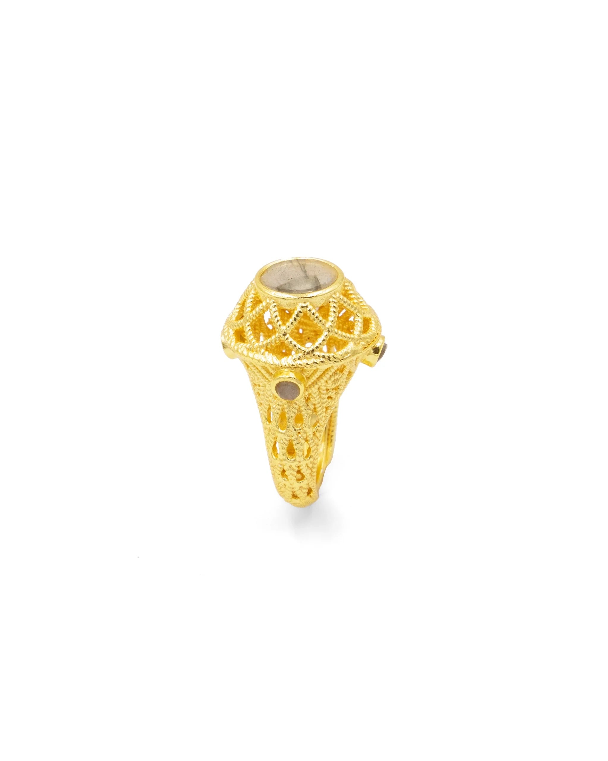 Anillo Dorado Kalu Labradorita Tiahra S404-LB