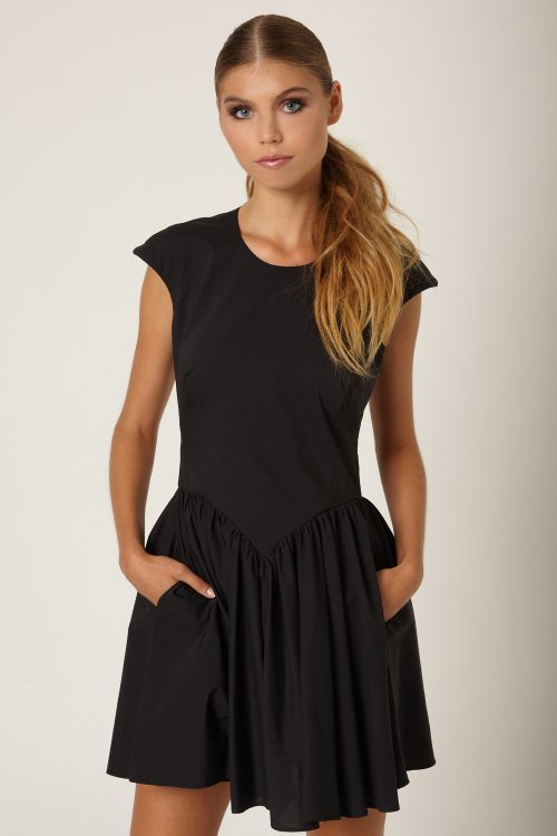 VESTIDO CORTO ESPALDA ABIERTA NEGRO MASAVI