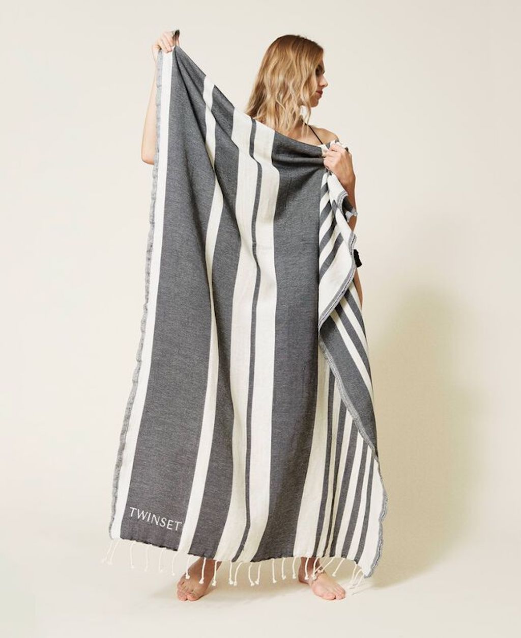 Toalla de playa jacquard Twinset