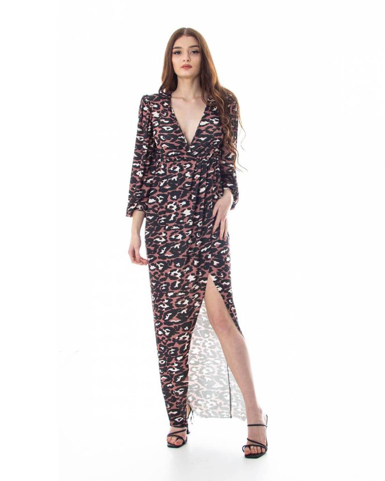 Vestido Hellen B print animal