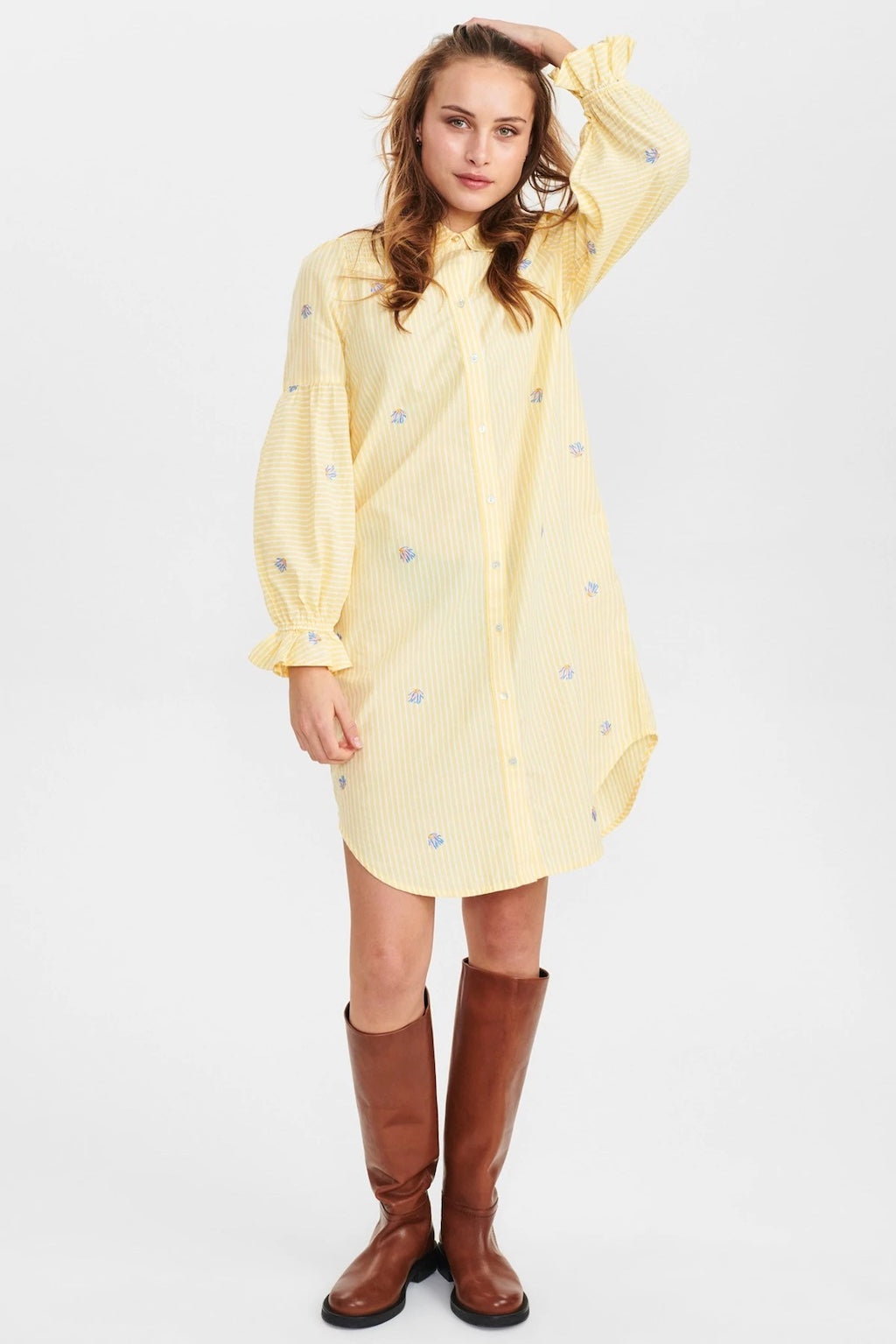 Vestido Camisero Nudana Palomitas Nümph