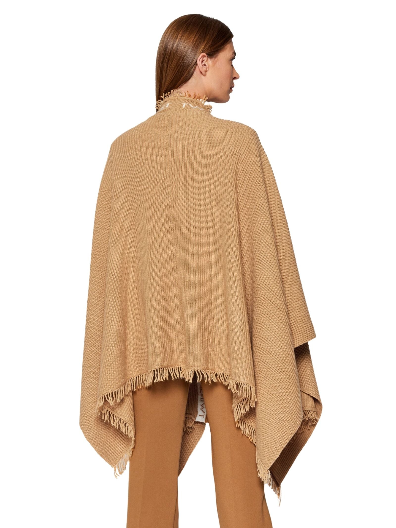 Poncho con logo y flecos Twin set - Bayolo Concept Store