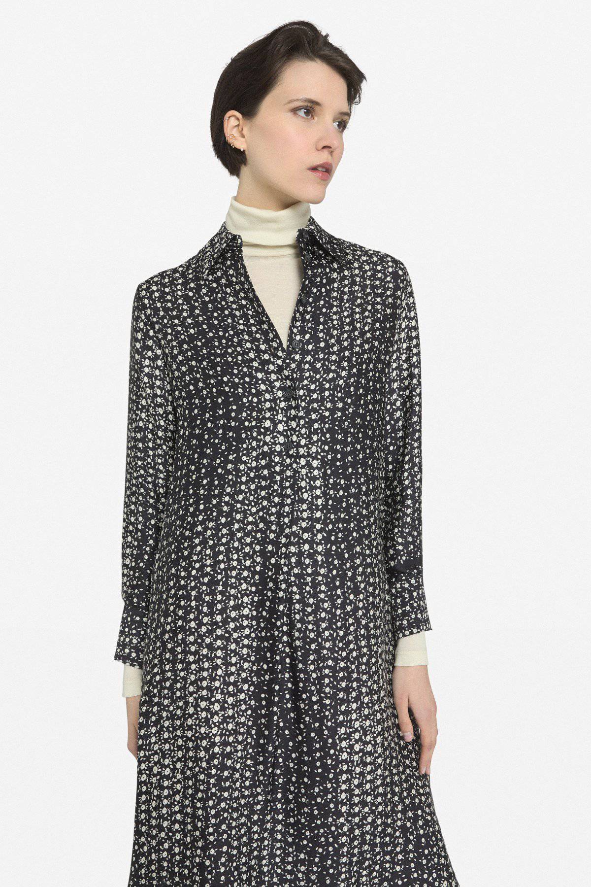Vestido camisero largo de viscosa estampada Ottod´ame - Bayolo Concept Store
