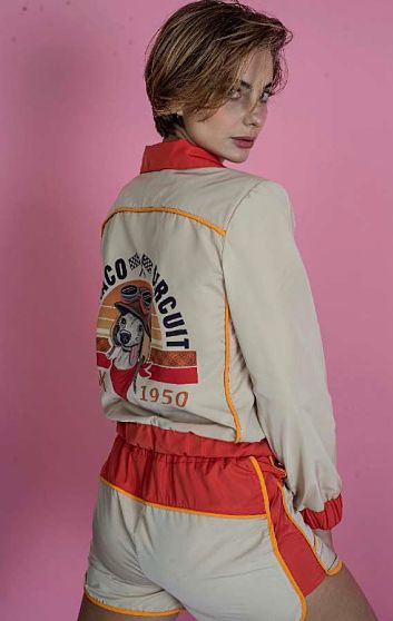 BOMBER CON VIVOS NARANJA SHAKE IT UP