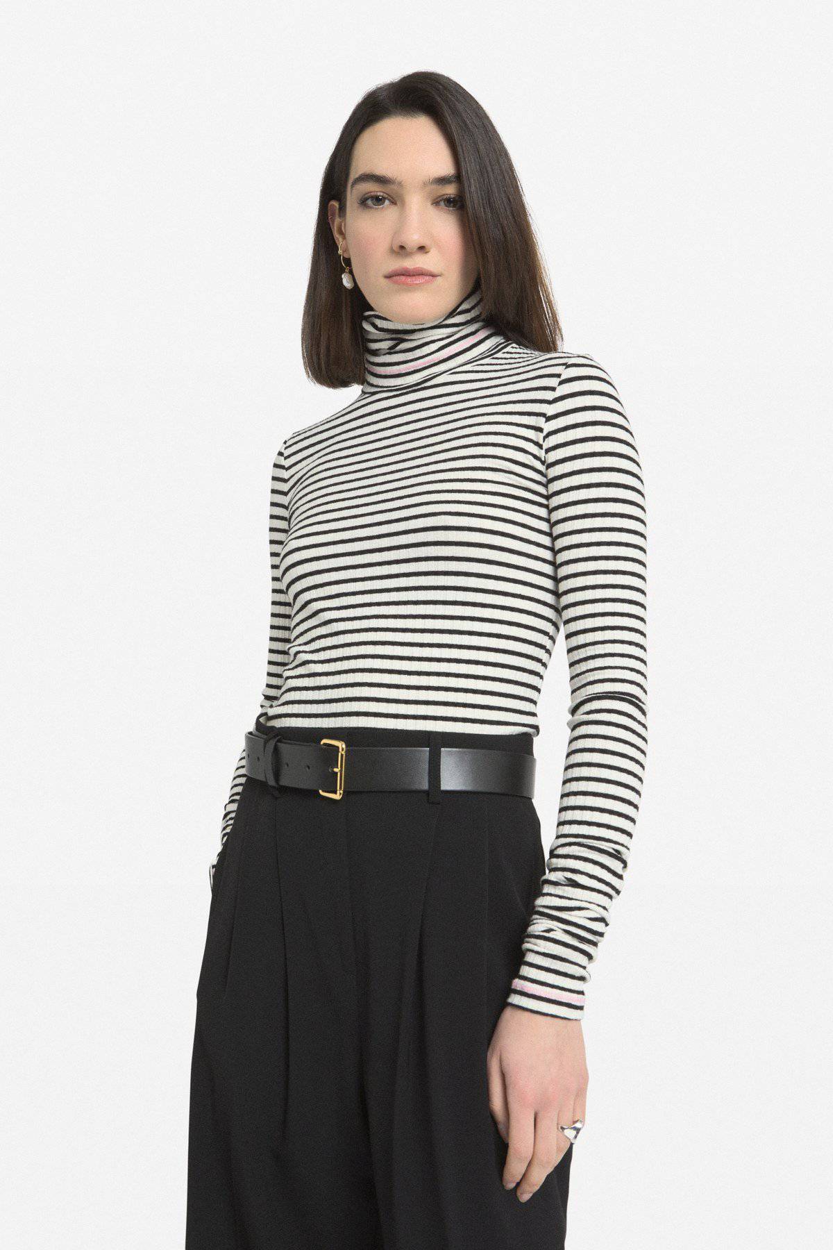 Jersey cuello cisne a rayas Ottod´ame - Bayolo Concept Store