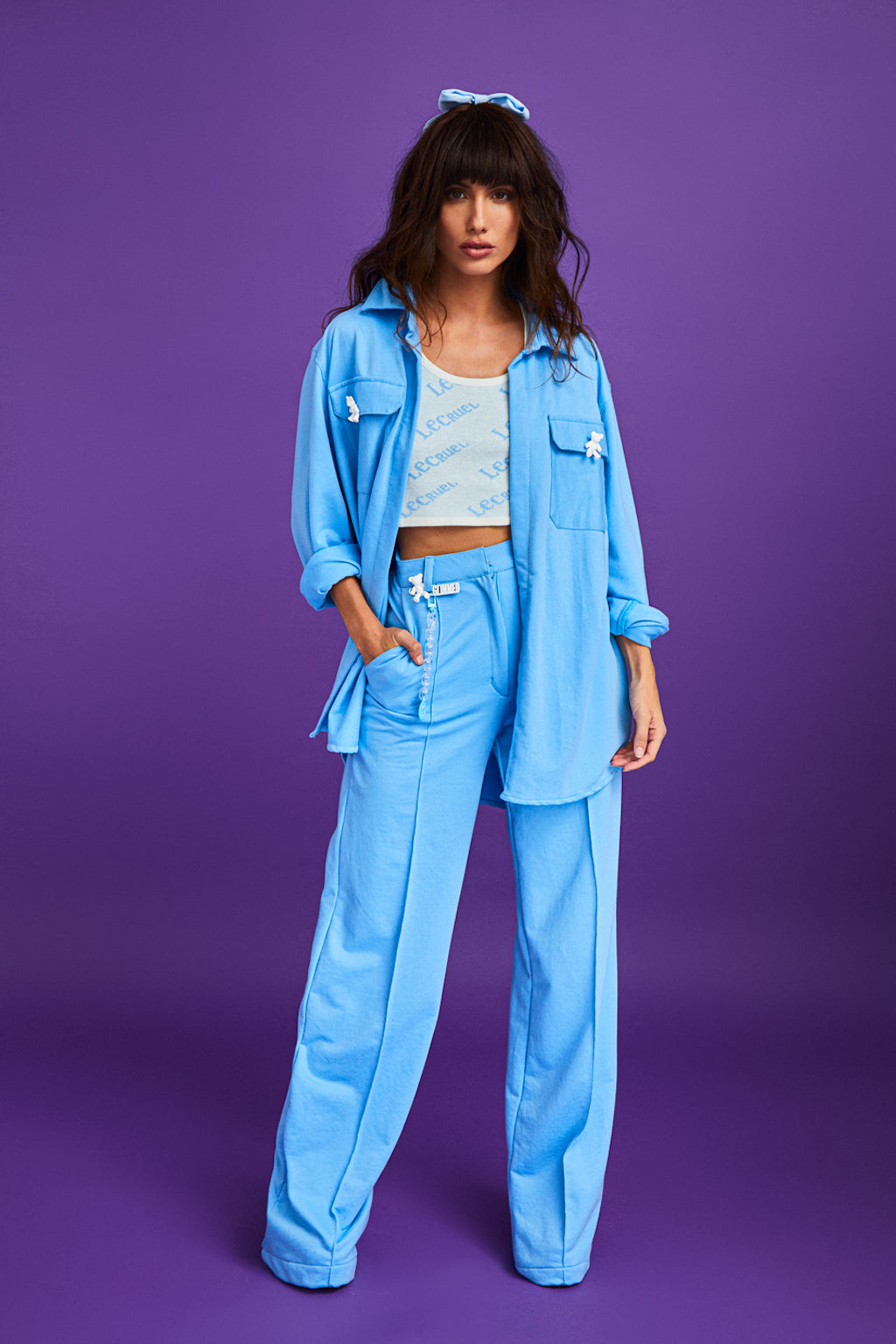 Top blanco y azul LE CRUEL