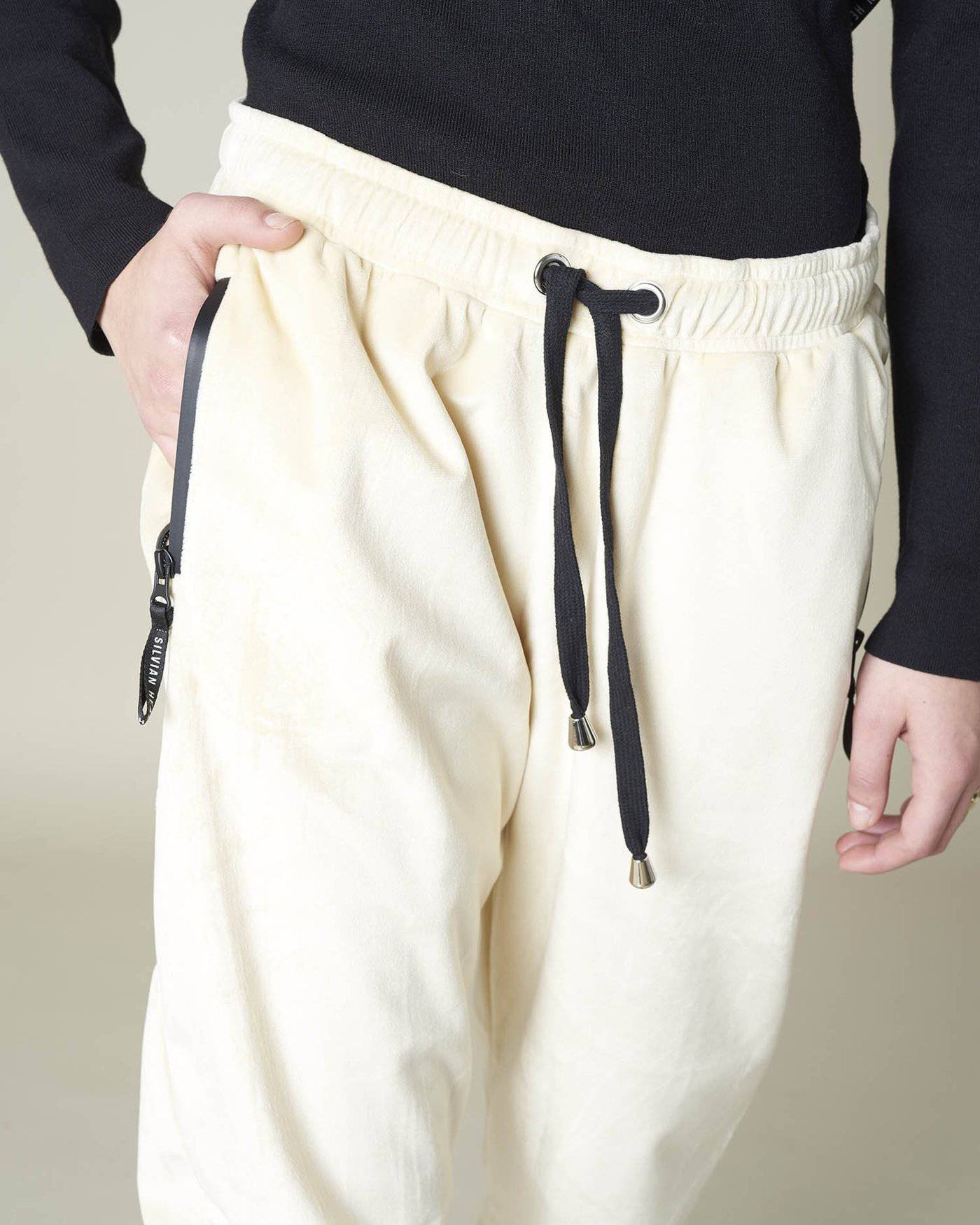 SPORT TROUSERS WITH CONTRASTING COLOR LACES SILVIAN HEACH - Bayolo Concept Store