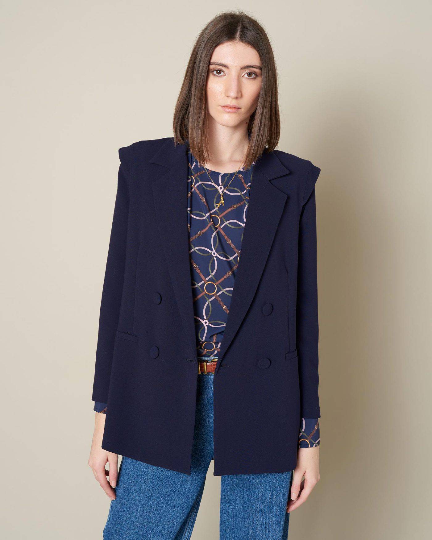 Chaqueta cruzada azul marino SILVIAN HEACH - Bayolo Concept Store