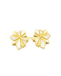 Pendientes dorados Vrinda Madre Perla S5818-MP