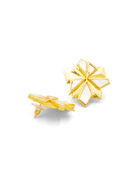 Pendientes dorados Vrinda Madre Perla S5818-MP