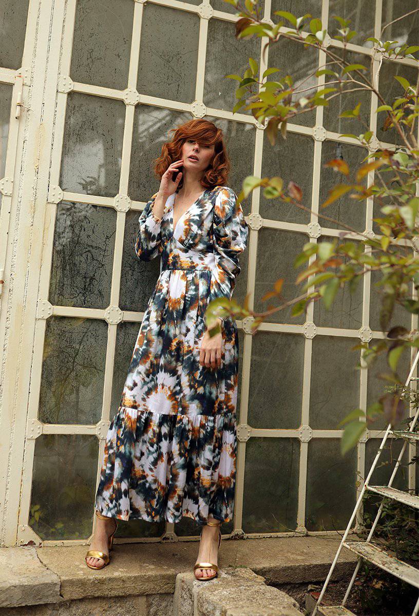 Vestido venia midi estampado tye die - Bayolo Concept Store