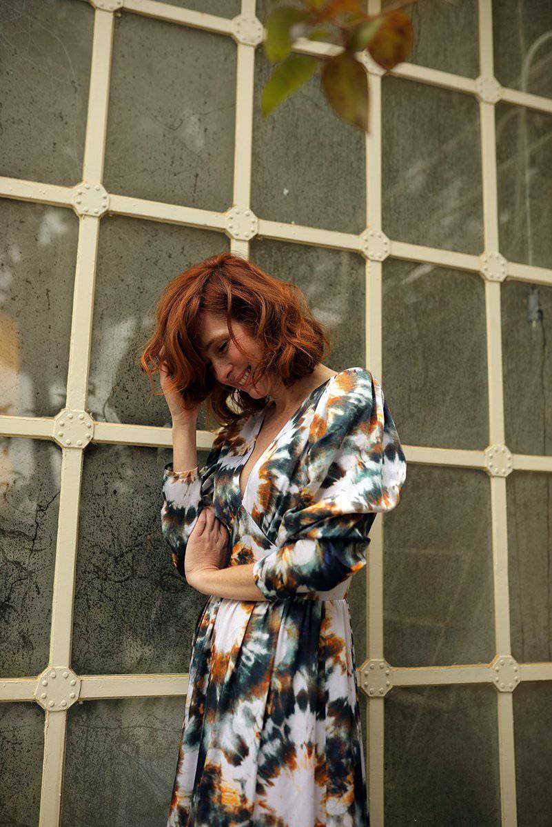 Vestido venia midi estampado tye die - Bayolo Concept Store