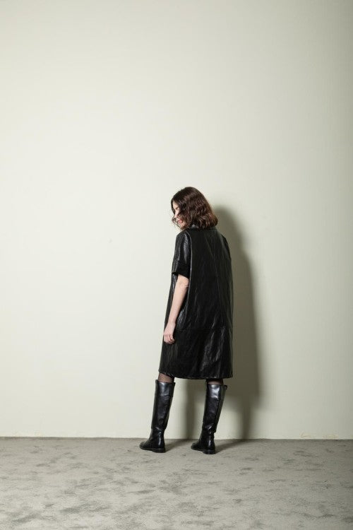 Vestido piel sintética Sandro Ferrone
