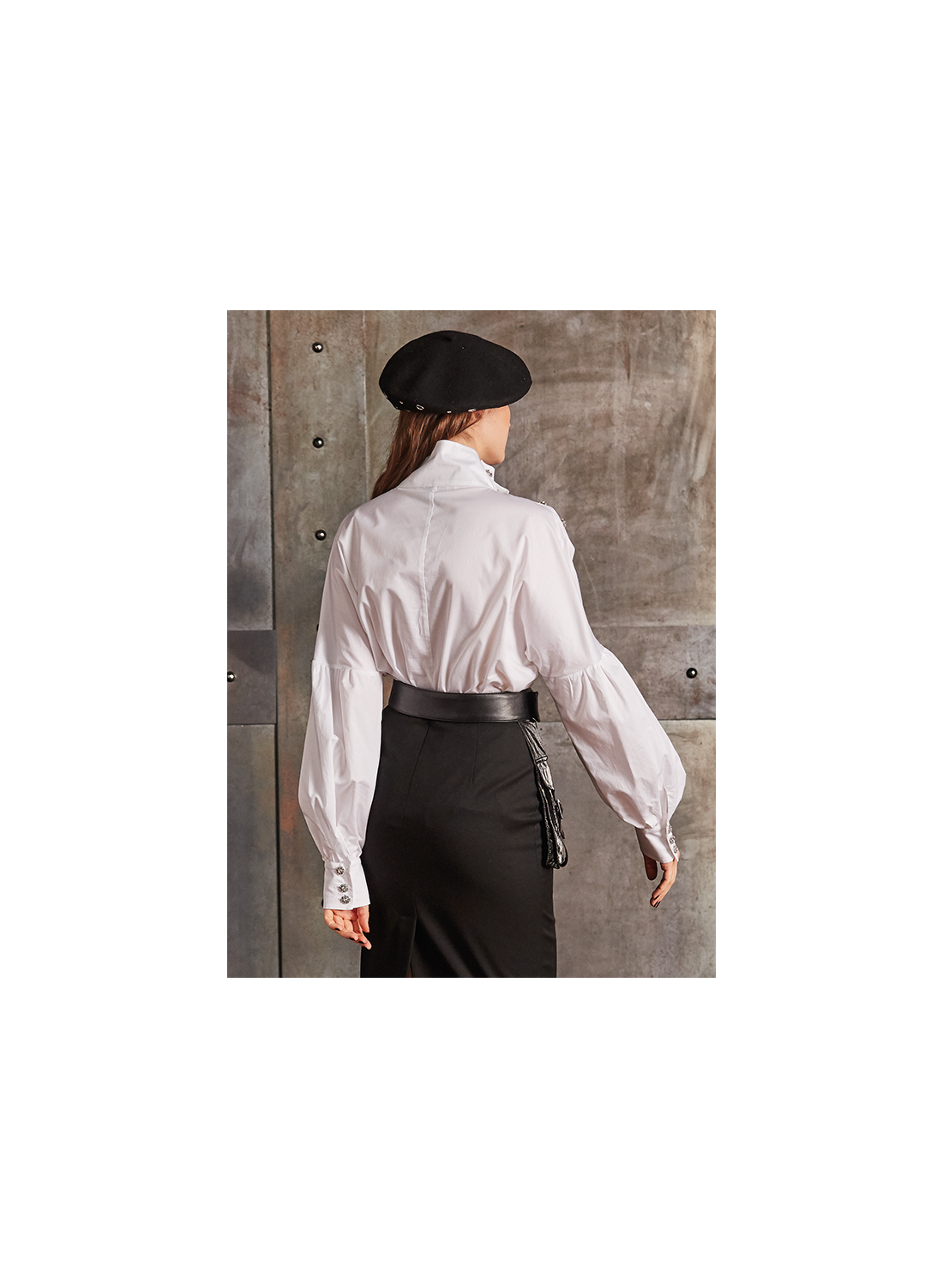 Camisa blanca joya Giovanni de Fazio