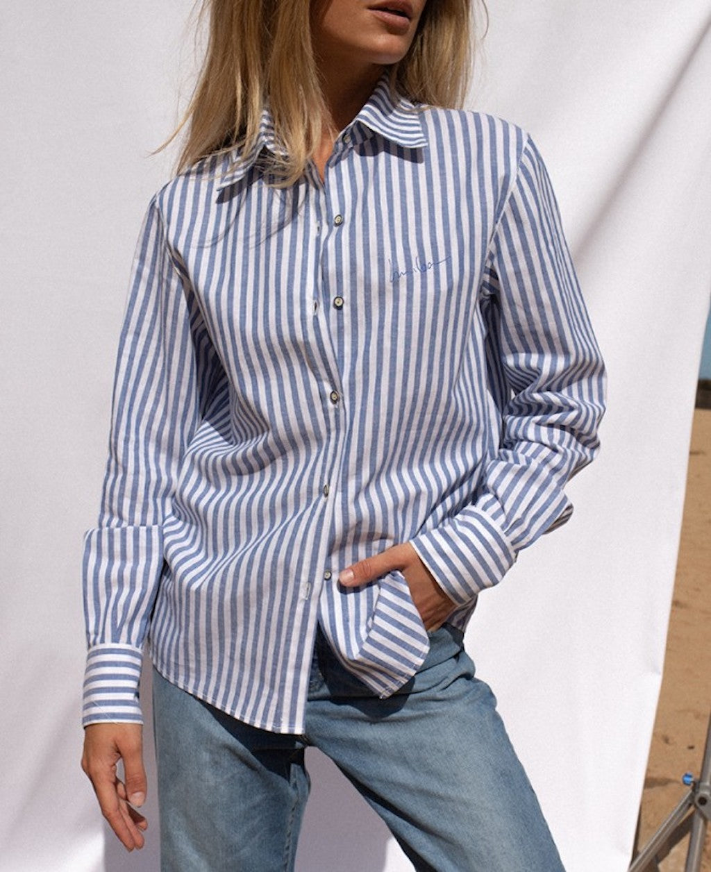 Camisa rayas azul Imiloa