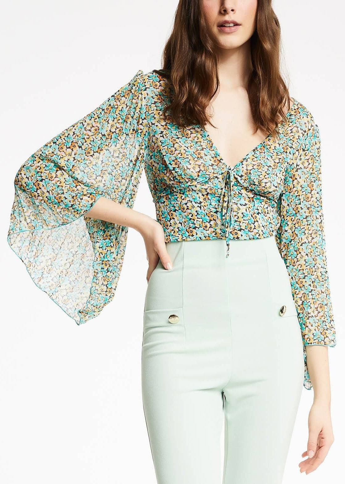 Blusa estampado floral manga fluida Denny Rose - Bayolo Concept Store