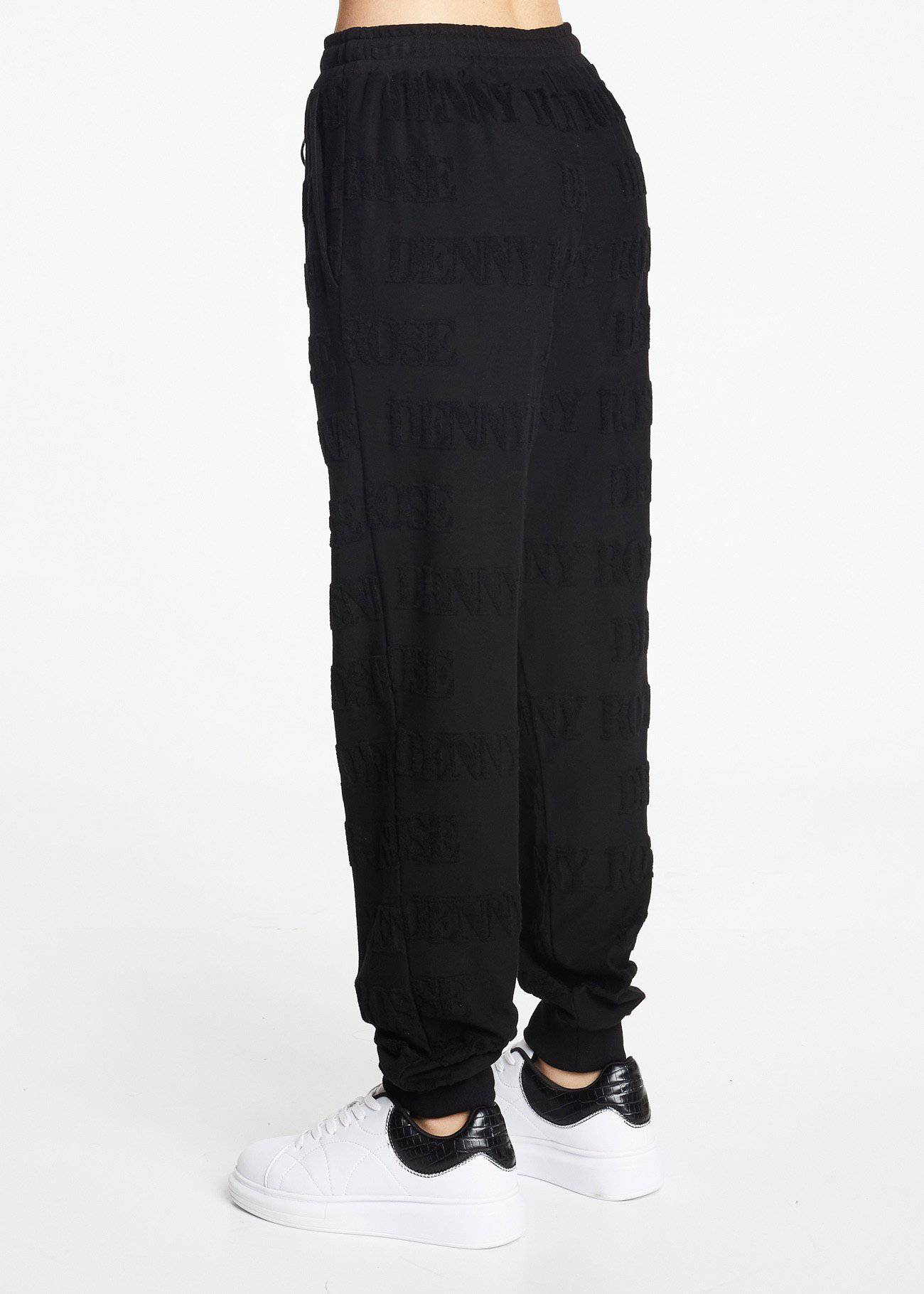 Jogger negro estampado contraste Denny Rose - Bayolo Concept Store