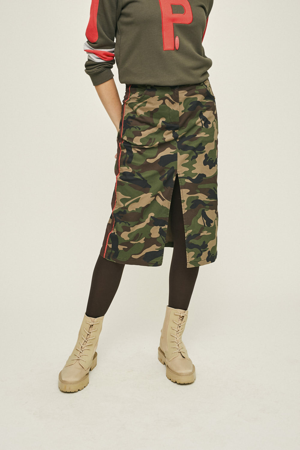 Falda Kenia camuflaje Poupee Chic by Mercedes de Miguel