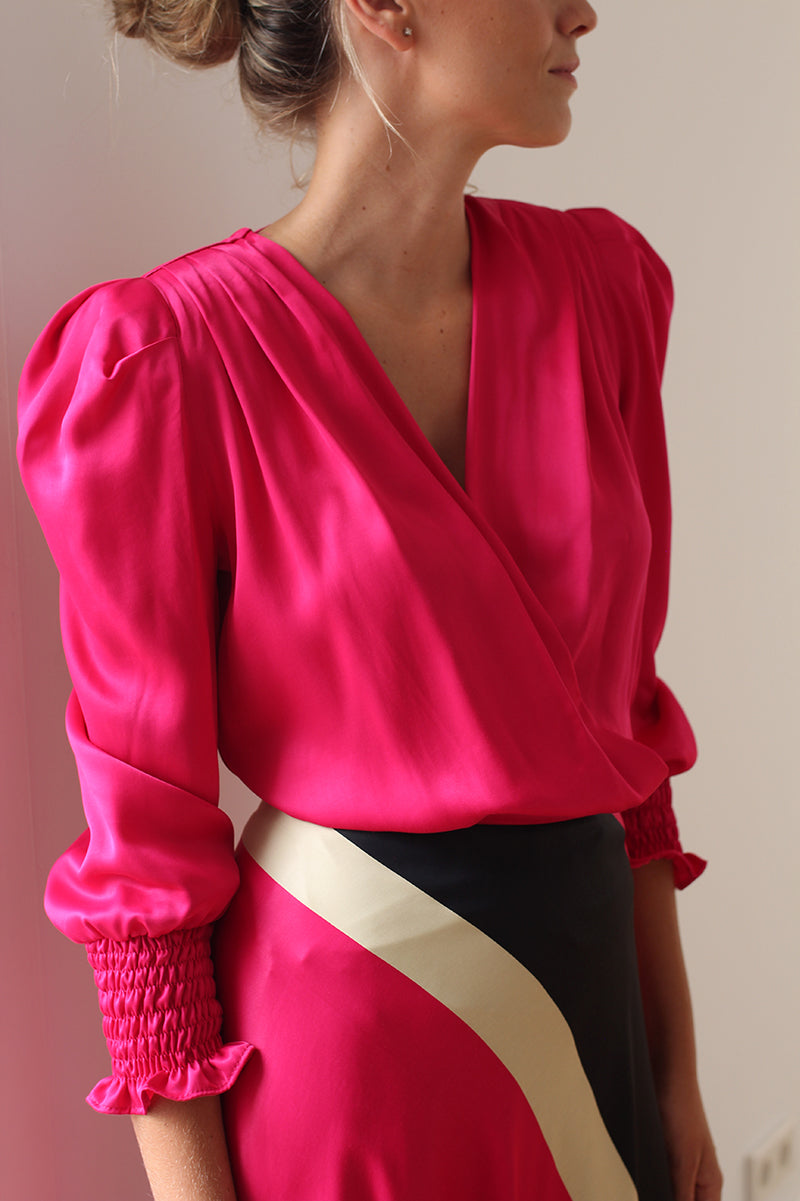 Camisa Izan fucsia