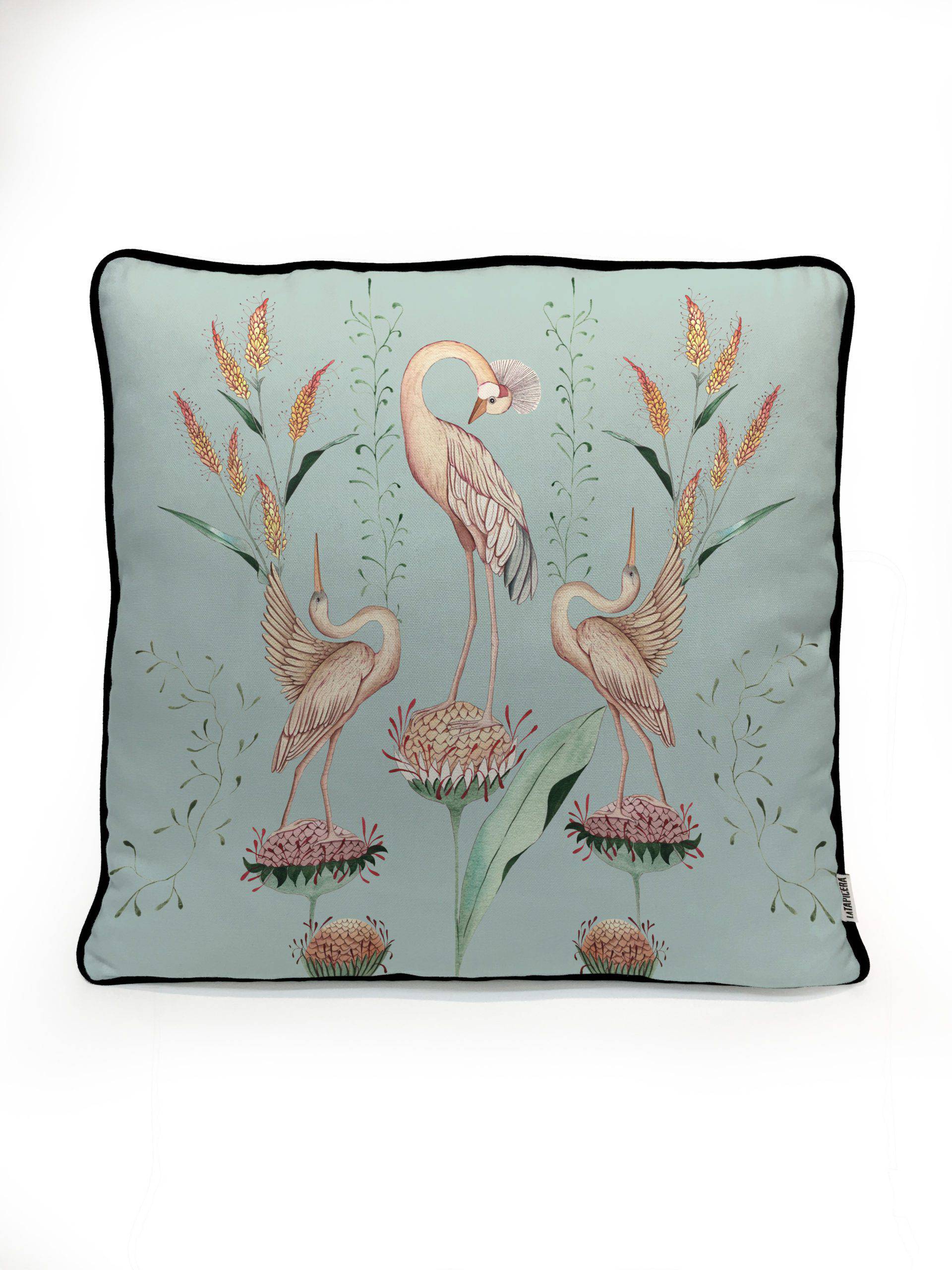 Funda de cojín Paradis Aqua 50×50 cm - Bayolo Concept Store