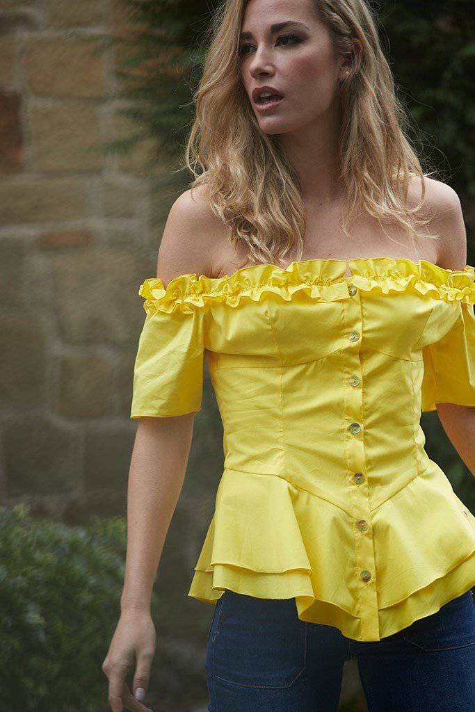 Top volantes amarillo - Bayolo Concept Store