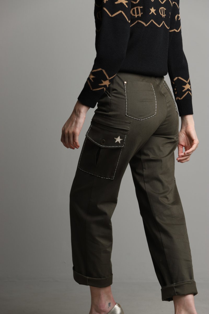 Pantalón CARMEN HORNEROS Cargo Pespuntes