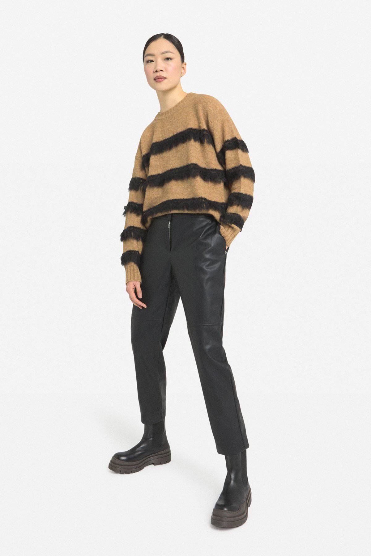 Pantalón ecopiel negro DP8928 Ottod´ame - Bayolo Concept Store