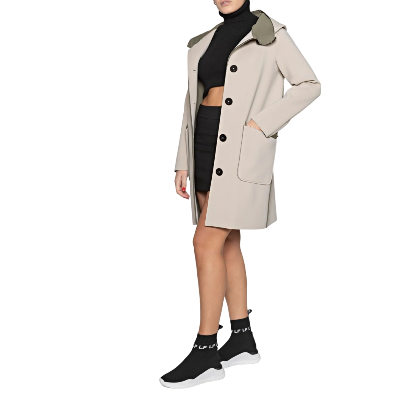 Parka Chamonix Tekno Fabric Mosaico-Kaki La fille des Fleurs